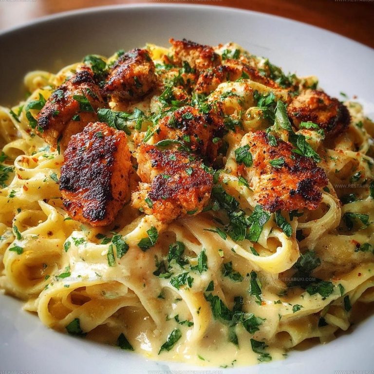 6043039 Cajun Alfredo Pasta With Garlic Butter Chicken Bites Recipe