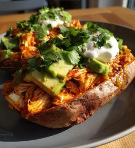 8936226 Chicken Avocado Stuffed Sweet Potatoes Recipe