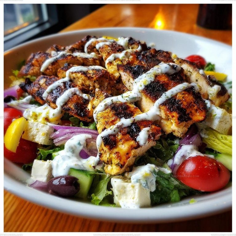5632951 Grilled Chicken Greek Salad With Tzatziki Sauce Recipe