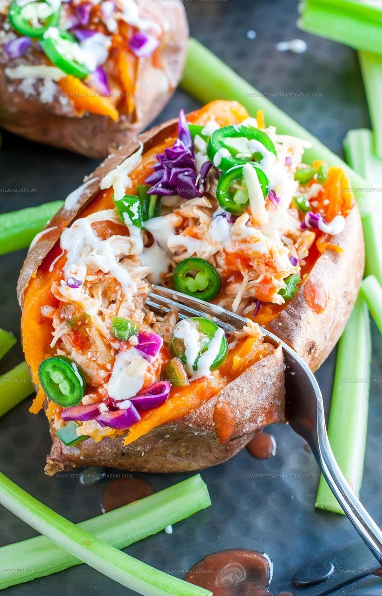 2768380 Buffalo Chicken Stuffed Sweet Potatoes Recipe