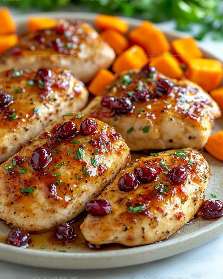 3260439 Cranberry Glazed Chicken with Carrots and Sweet Potatoes Recipe