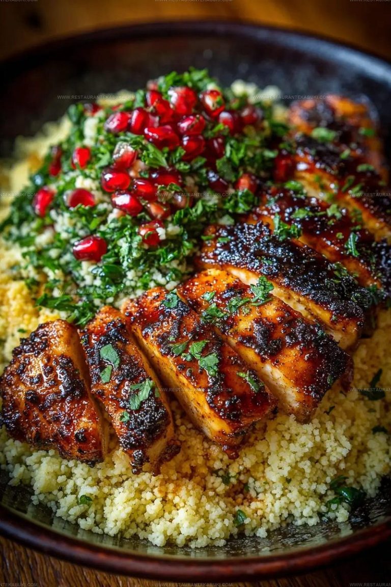 6638203 Honey Balsamic Chicken with Pistachio Couscous Recipe