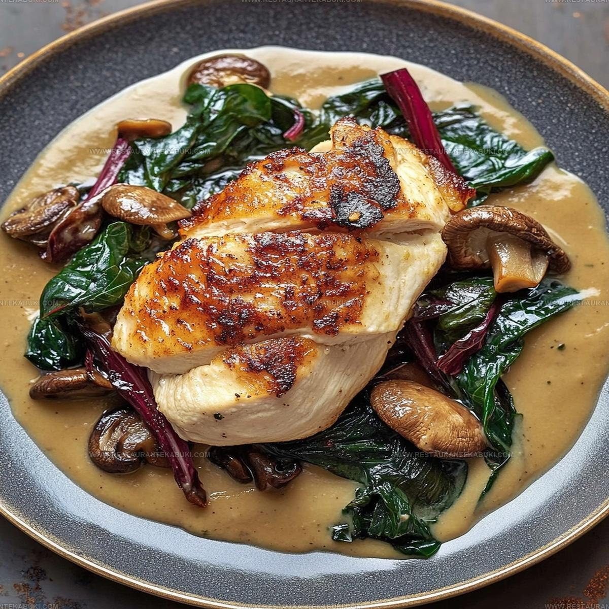 4578209 Savory Chicken With Mushroom Puree And Swiss Chard Recipe
