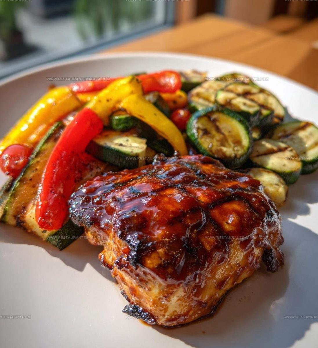 2513986 Honey Bbq Chicken Grilled Veggie Medley Recipe
