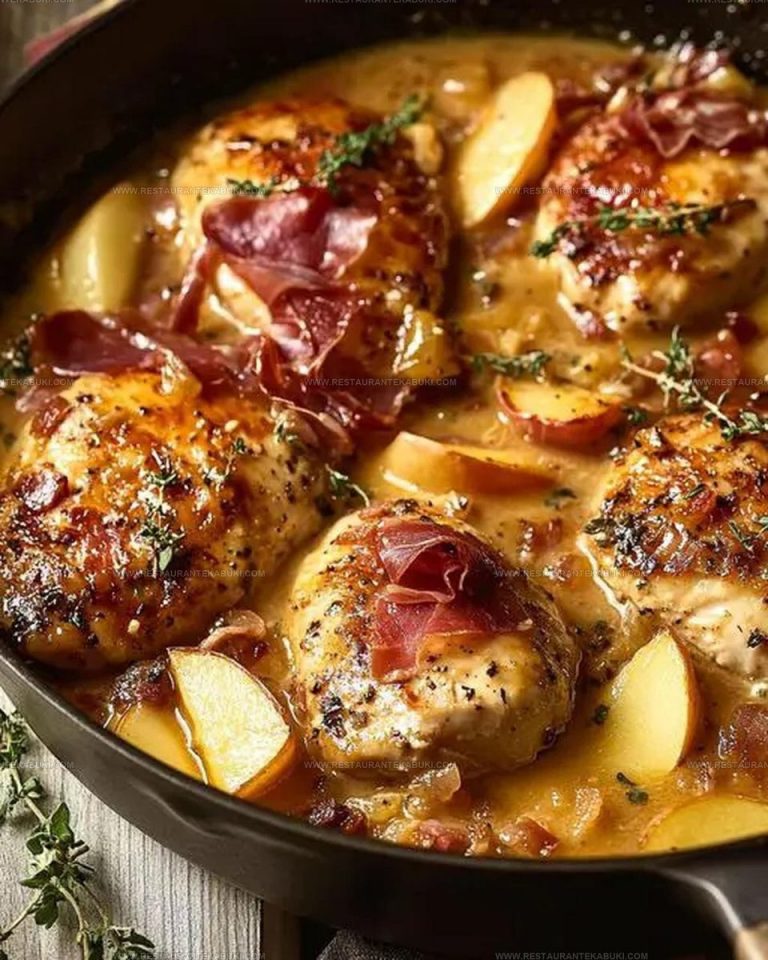 2277749 Apple Cider Chicken With Prosciutto And Gruyere Recipe