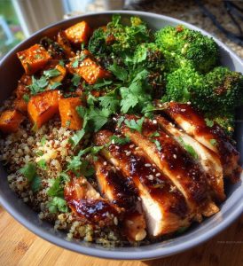 8919079 Bbq Chicken Roasted Sweet Potato Bowl Recipe