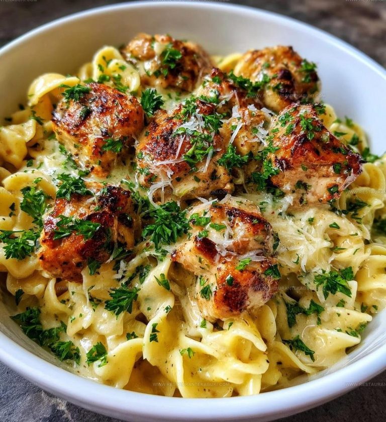 7342431 Garlic Butter Chicken Bites Parmesan Pasta Recipe
