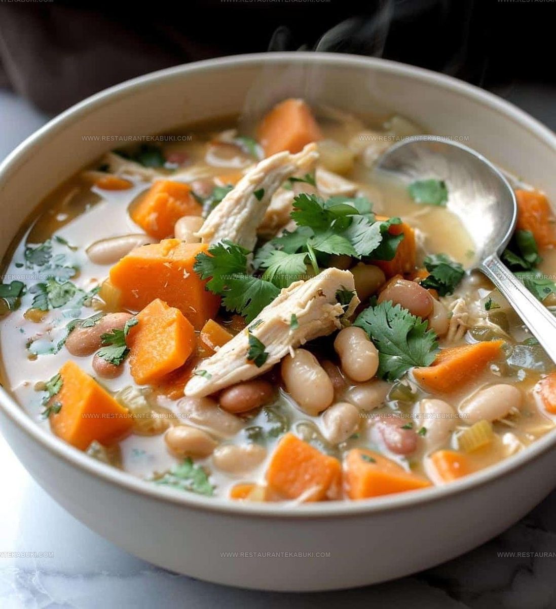 1949999 Sweet White Chicken Chili With Sweet Potatoes Recipe