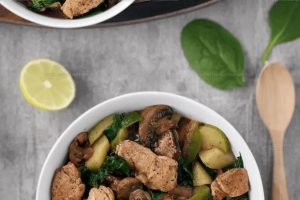 8209319 5 Spice Chicken with Mushrooms and Veggies Recipe