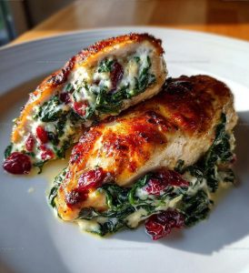 4172451 Spinach Cranberry Stuffed Chicken Recipe
