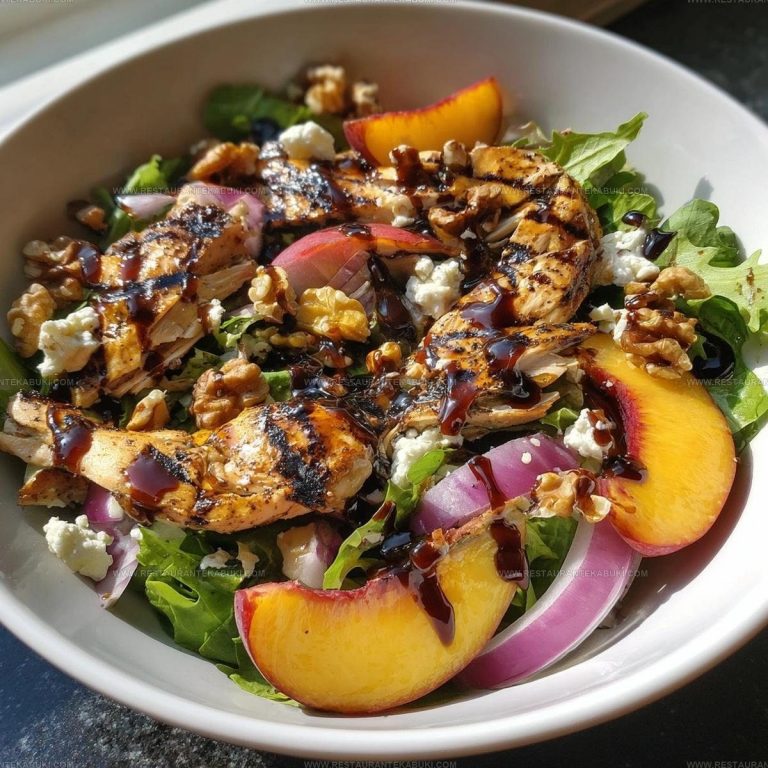 4907312 Grilled Peach Chicken Salad With Honey Balsamic Dressing Recipe
