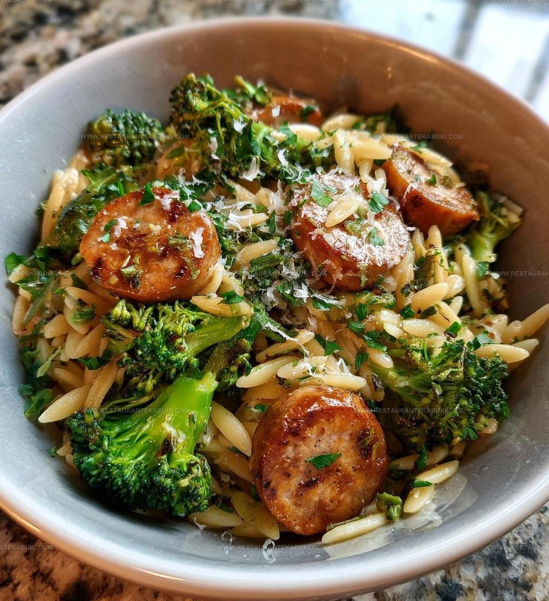 2316647 Chicken Sausage Broccoli Orzo Recipe