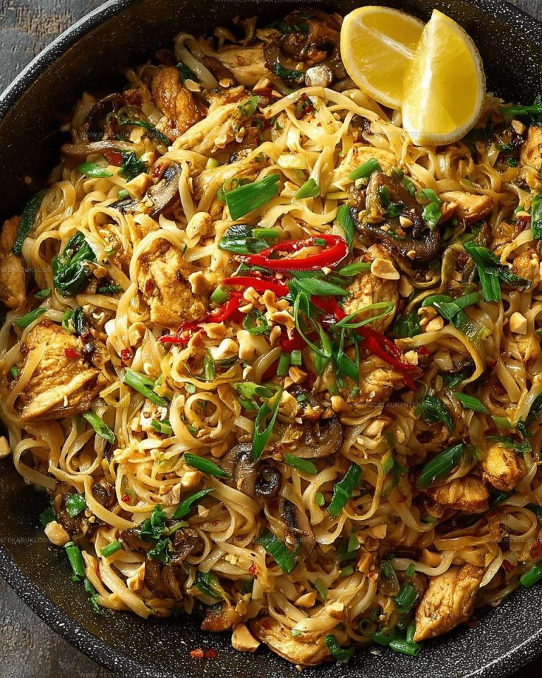 4688956 Chicken Mushroom Pad Thai Recipe