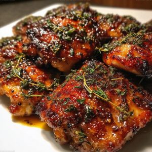 2840975 Sticky Garlic Butter Chicken Thighs Recipe