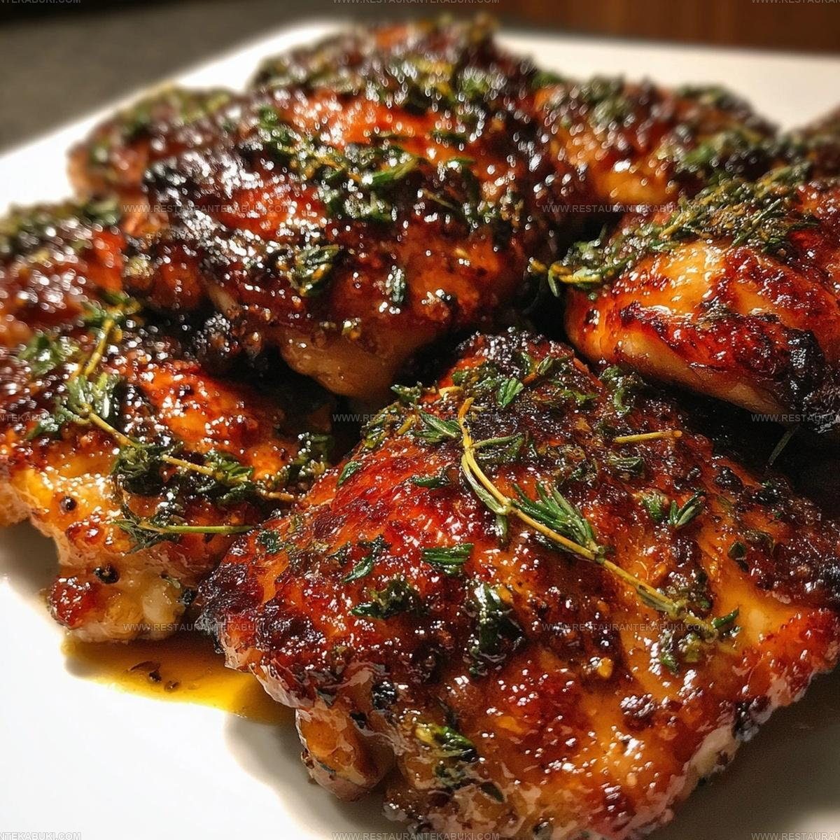 2840975 Sticky Garlic Butter Chicken Thighs Recipe