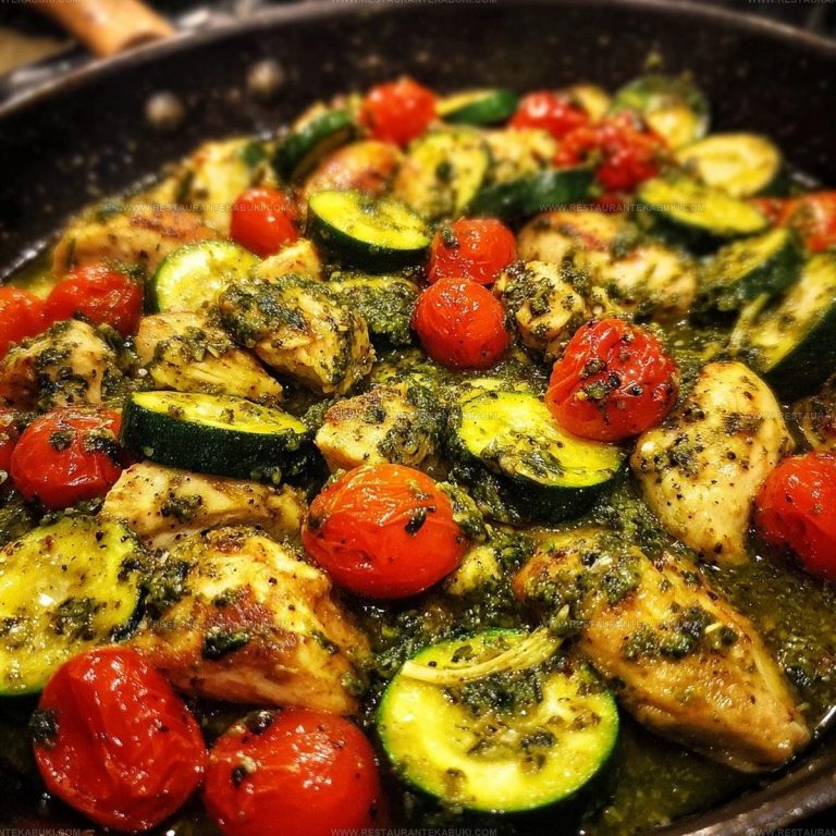 7250157 Chicken Zucchini Pesto Skillet Recipe