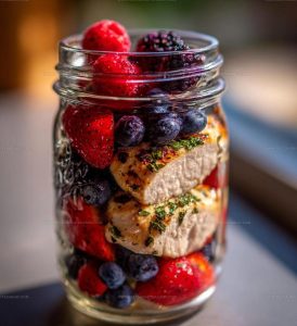 1569771 Balsamic Chicken Berry Mason Jar Recipe